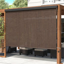 Vicllax Roller Shade, Patio Cordless Sun Blocking Roller Shade with Aluminum Valance