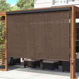 Vicllax Roller Shade, Patio Cordless Sun Blocking Roller Shade with Aluminum Valance