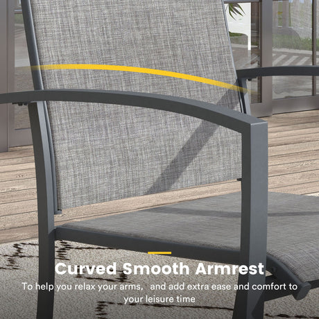 Vicllax 3 Pieces Outdoor Dining Set, 27.6" Round Bar Table and Skyline Stackable Chair