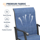 VICLLAX 5/7 Pieces Outdoor Dining Set, Swivel Dining Chairs Set of 4/6 and Round Patio Table