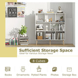 Vicllax Open Bookshelf with Legs, Storage Cube Floor Standing Display Shelf