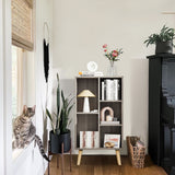 Vicllax Open Bookshelf with Legs, Storage Cube Floor Standing Display Shelf