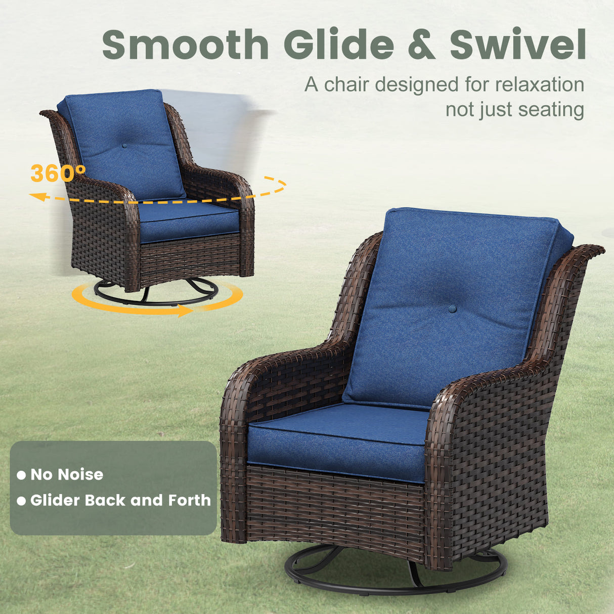 Vicllax Patio Wicker Oasis Lounge Sofa