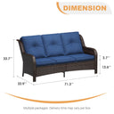 Vicllax Patio Wicker Oasis Lounge Sofa