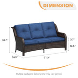 Vicllax Patio Wicker Oasis Lounge Sofa
