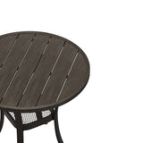 Vicllax 3-Piece Patio Bistro Set, Outdoor Stackable Sling Chairs and Metal Round Table