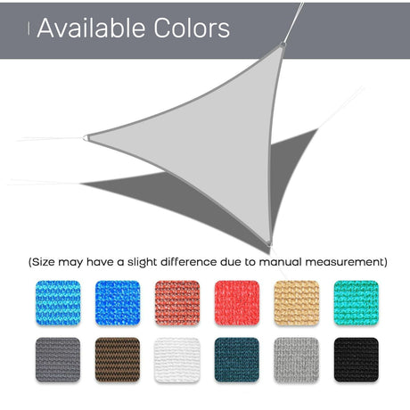 Vicllax Color personalizado 90% Vela de sombra triangular, Tela de sombra Paño de sombra