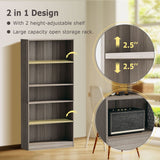 Vicllax Wooden Bookcase, 3/4/5 Shelf Display Open Bookshelves for Home Office