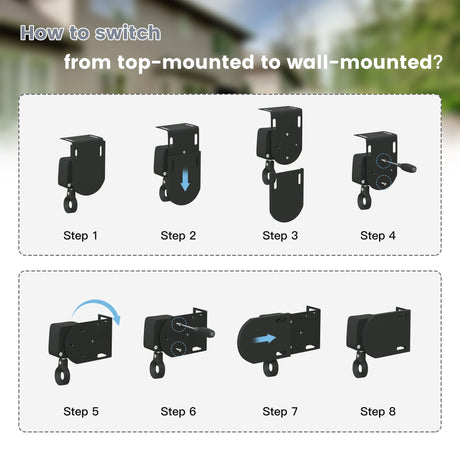 Vicllax Persianas enrollables con bloqueo solar para exteriores, persianas enrollables para patio