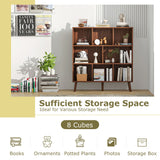 Vicllax Open Bookshelf with Legs, Storage Cube Floor Standing Display Shelf