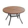 Vicllax Round Patio Dining Table for 4/6/8, Outdoor Large Metal Table