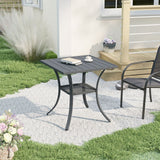 Vicllax Mesa cuadrada pequeña para exteriores, mesa de bistró para patio 