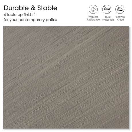 Vicllax 3 PCS Outdoor Bar Set, Patio Wicker Bar Chairs and Large Rectangular Bar Table