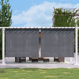 Vicllax Roller Shade, Patio Cordless Sun Blocking Roller Shade with Aluminum Valance