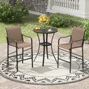 Vicllax 3/5 PCS Outdoor Bar Set, Patio High Bar Chairs and Round Bar Table