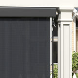 Vicllax Premium Patio Sun Blocking Roller Shade, Solar Shade with Aluminum Valance