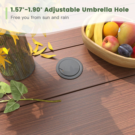 Vicllax Juego de comedor para patio de 5 piezas, mesa de comedor redonda de 42" y sillas giratorias para exterior 