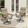 Vicllax Patio Swivel Chairs Set of 2/4/6, Outdoor Textilene Swivel Dining Chair