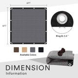 Vicllax 90% Shade Cloth Sun Shade Privacy Panel with Reinforced Grommets