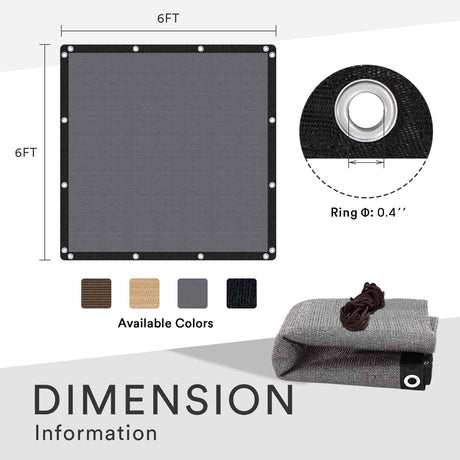VICLLAX Shade Fabric Sun Shade Cloth Privacy Screen with Grommets for Patio Garden Pergola Cover Canopy