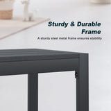 Vicllax 53" Outdoor Bench for Lawn Garden, Backless Patio Garden Bench