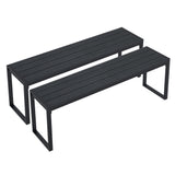 Vicllax 53" Outdoor Bench for Lawn Garden, Backless Patio Garden Bench