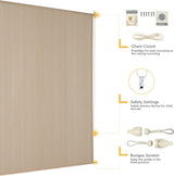 Vicllax Outdoor Sun Blocking Roller Shade, Patio Roll Up Shade Blinds