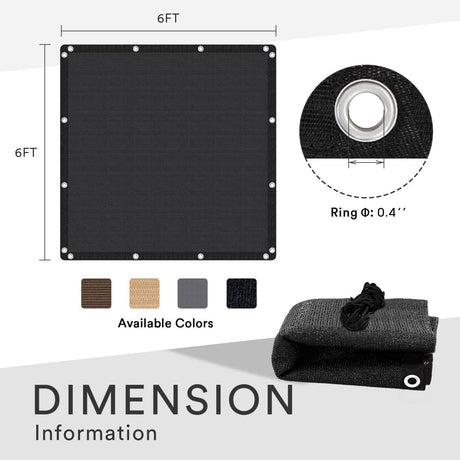 VICLLAX Shade Fabric Sun Shade Cloth Privacy Screen with Grommets for Patio Garden Pergola Cover Canopy