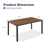 Vicllax Outdoor Patio Metal Dining Table for 4/6