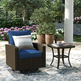 Vicllax Patio Sofa, Wicker Swivel Sofa Chairs, Rattan Sun-Drenched Lounge Seating