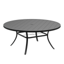 Vicllax Mesa redonda para patio de 42" con estante de almacenamiento y orificio para sombrilla ajustable 