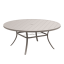 Vicllax Mesa redonda para patio de 42" con estante de almacenamiento y orificio para sombrilla ajustable 