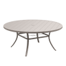 63" Round Metal Outdoor Dining Table for 10 People - Adjustable Umbrella Hole - 5 Colors