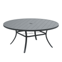 Vicllax Mesa redonda para patio de 42" con estante de almacenamiento y orificio para sombrilla ajustable 