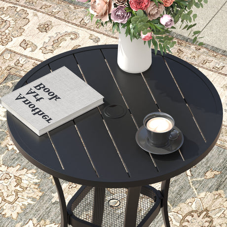 Vicllax 3/5 PCS Outdoor Bar Set, Patio High Bar Chairs and Round Bar Table