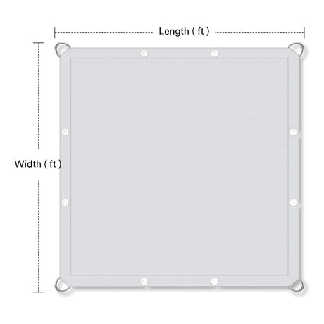 Vicllax Tela para sombra solar 90% de tamaño personalizado, tela para sombra, panel de privacidad para sombra 