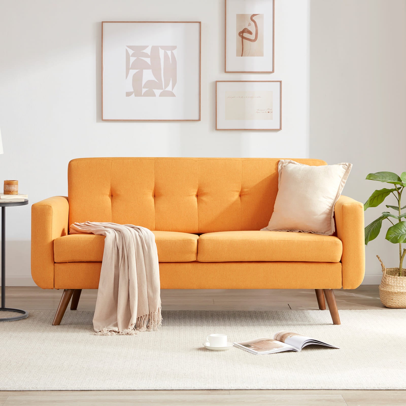 Small orange couch hotsell