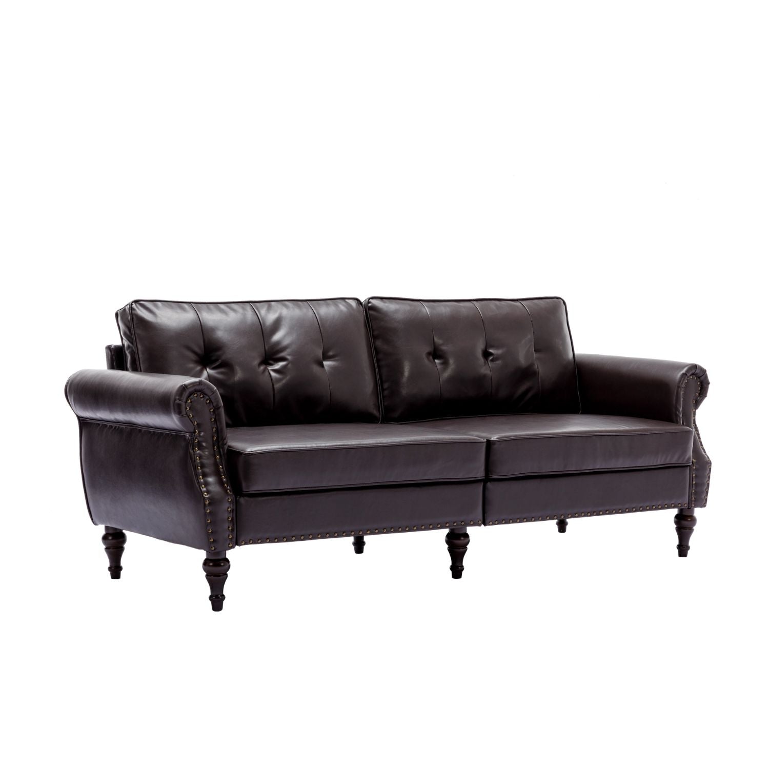 Futura 80” Mid-Century Loveseat Sofa, Tufted Back Sofa Couch