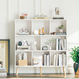 Vicllax Open Bookshelf with Legs, Storage Cube Floor Standing Display Shelf