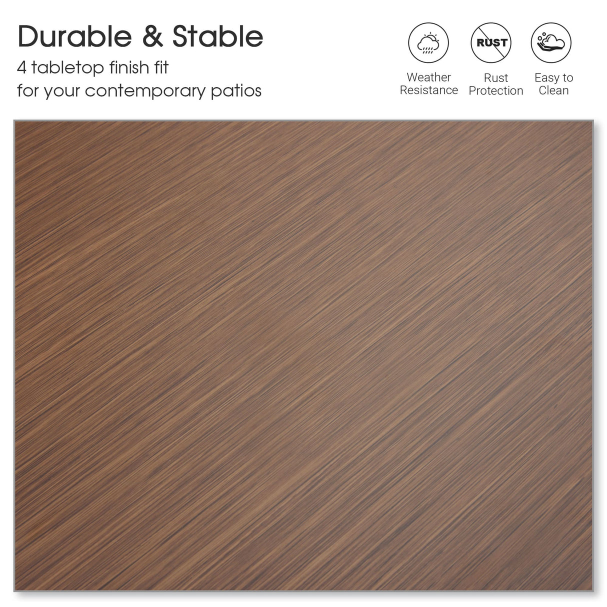 Vicllax Bar Table Set for 2, 3 Pcs Wooden-Like Table and Stools with Backrest and armrests, for Nook Balcony