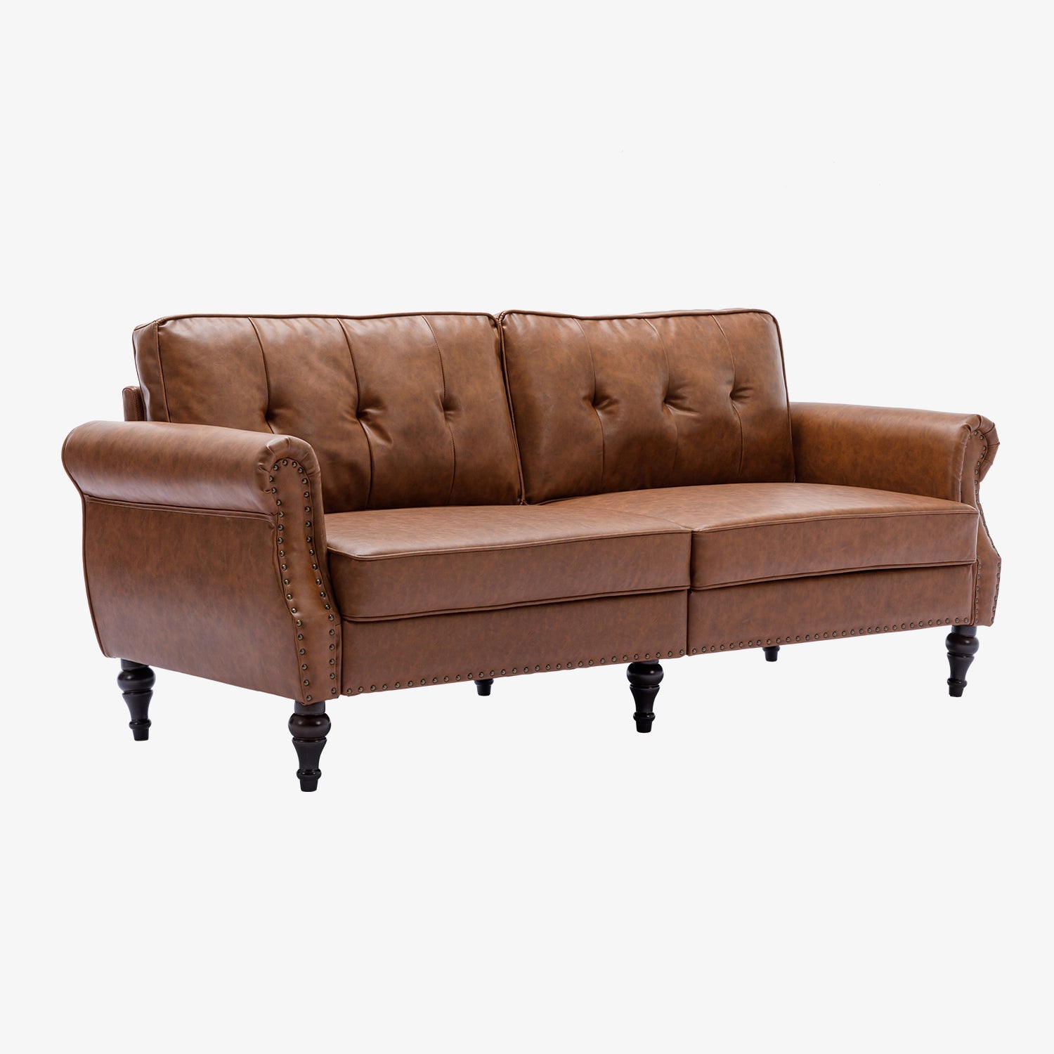 Futura 80” Mid-Century Loveseat Sofa, Tufted Back Sofa Couch