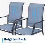 Vicllax Patio Sling Dining Chair, Large Outdoor Sling Chair, Set of 2/4/6