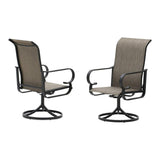 Vicllax Outdoor Swivel Dining Chairs, Patio Chair with Round Armrests, Set of 2/4/6