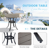 Vicllax 3 Pieces Outdoor Dining Set, 27.6" Round Bar Table and Swivel Chairs