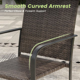 Vicllax Highlands Stackable Wicker Outdoor Dining Chair, Set of 2