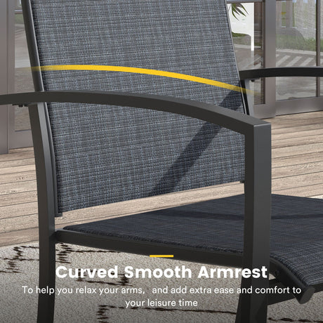 Vicllax 3 Pieces Outdoor Dining Set, 27.6" Round Bar Table and Skyline Stackable Chair