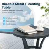 Outdoor Metal Round Side End Table