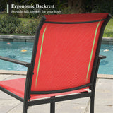 VICLLAX 11-Pcs Outdoor Dining Set, 63” Round Metal Table with Umbrella Hole & 10 Stackable  Chairs