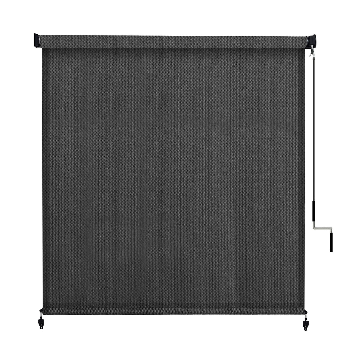Vicllax Outdoor Cordless Sun Blocking Roller Shade, Patio Crank Roll Up Sun Shade