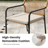 Vicllax Round Patio Dining Table for 10,  63" Outdoor Large Metal Round Table and Alora Stackable Chair